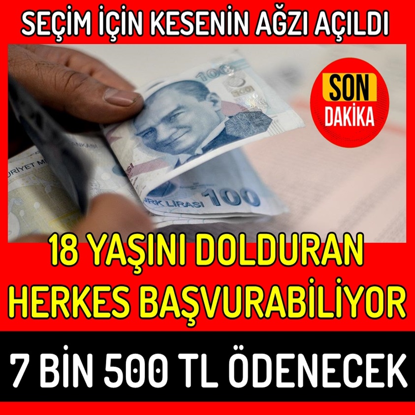 18 YAŞINI DOLDURAN HERKES BAŞVURABİLİYOR