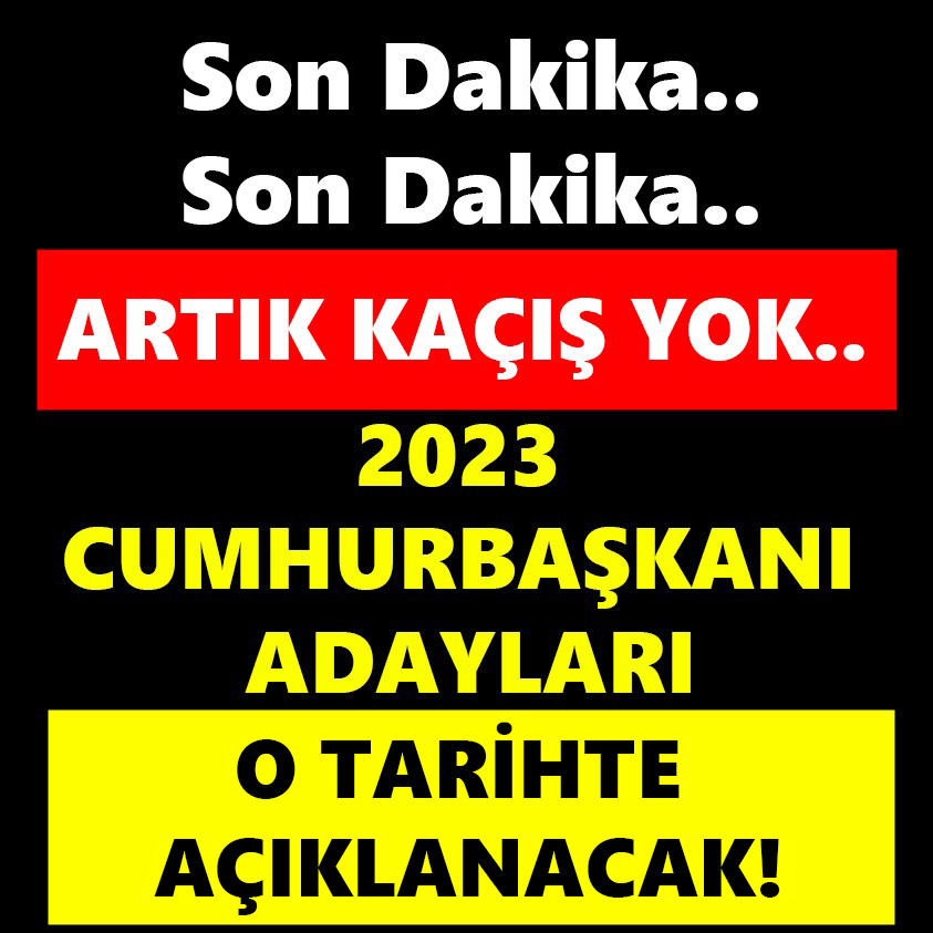 2023 CUMHURBAŞKANI ADAYLARI O TARİHTE AÇIKLANACAK!