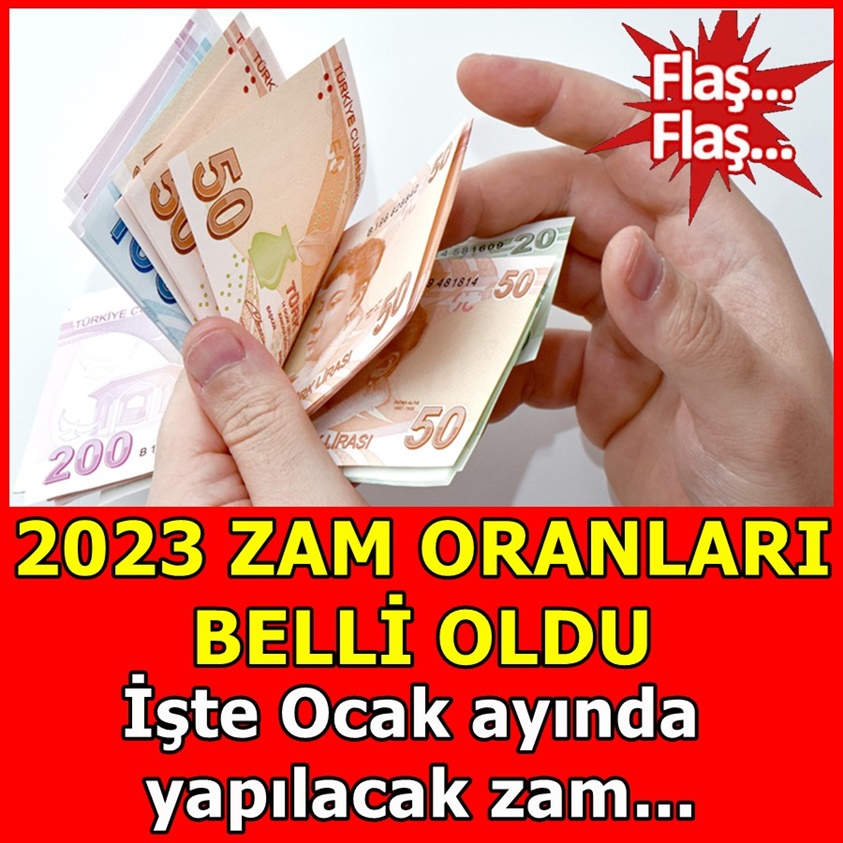 2023 ZAM ORANLARI BELLİ OLDU