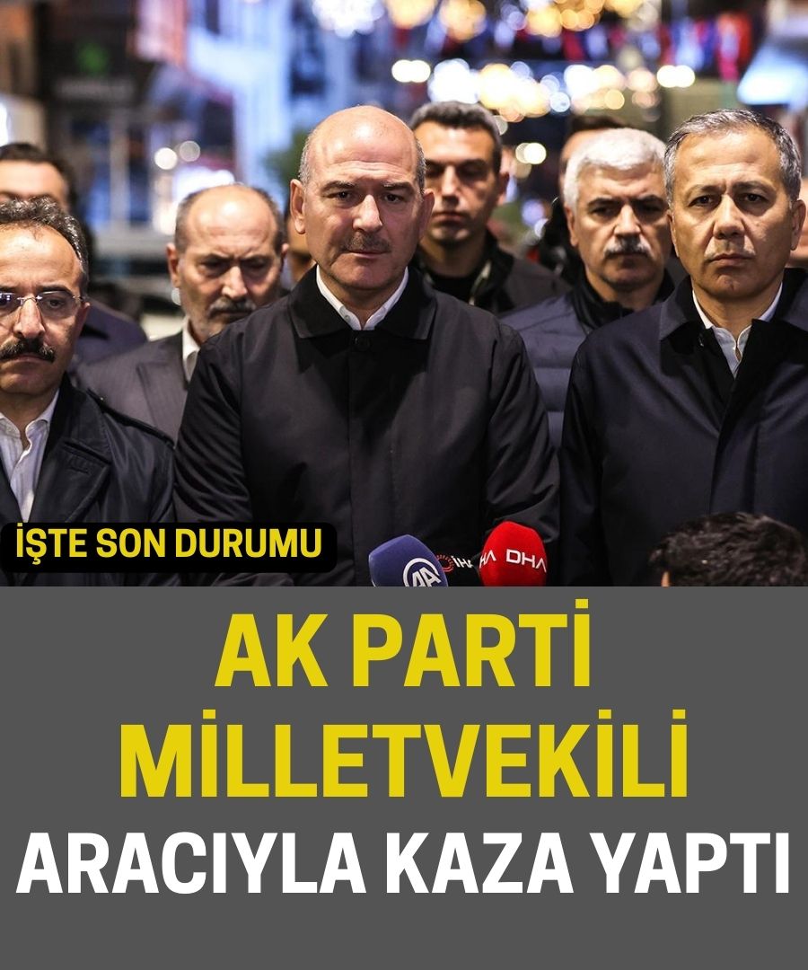 AK Parti Milletvekili aracıyla kaza yaptı!