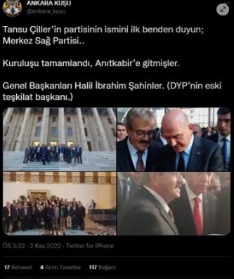 ANKARA HAREKETLİ TANSU ÇİLLER PARTİSİNİ KURDU