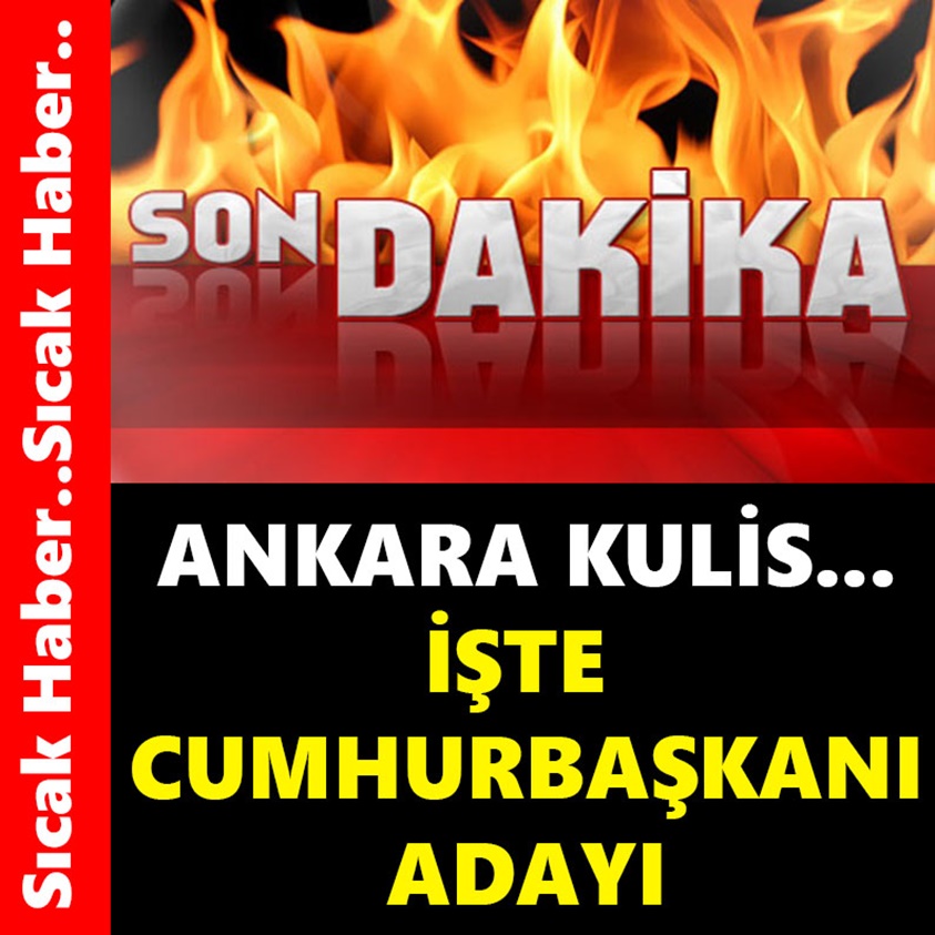 ANKARA KULİS İŞTE CUMHURBAŞKANI ADAYI