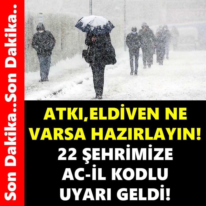 ATKI ELDİVEN NE VARSA HAZIRLAYIN!