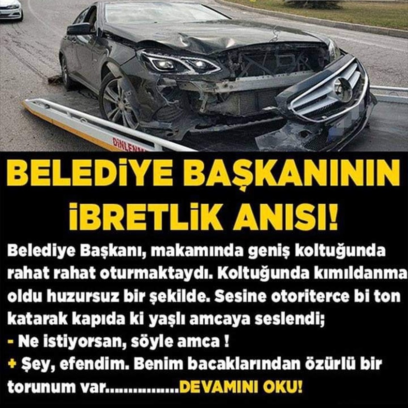 BELEDİYE BAŞKANI’NIN İBRETLİK ANISI