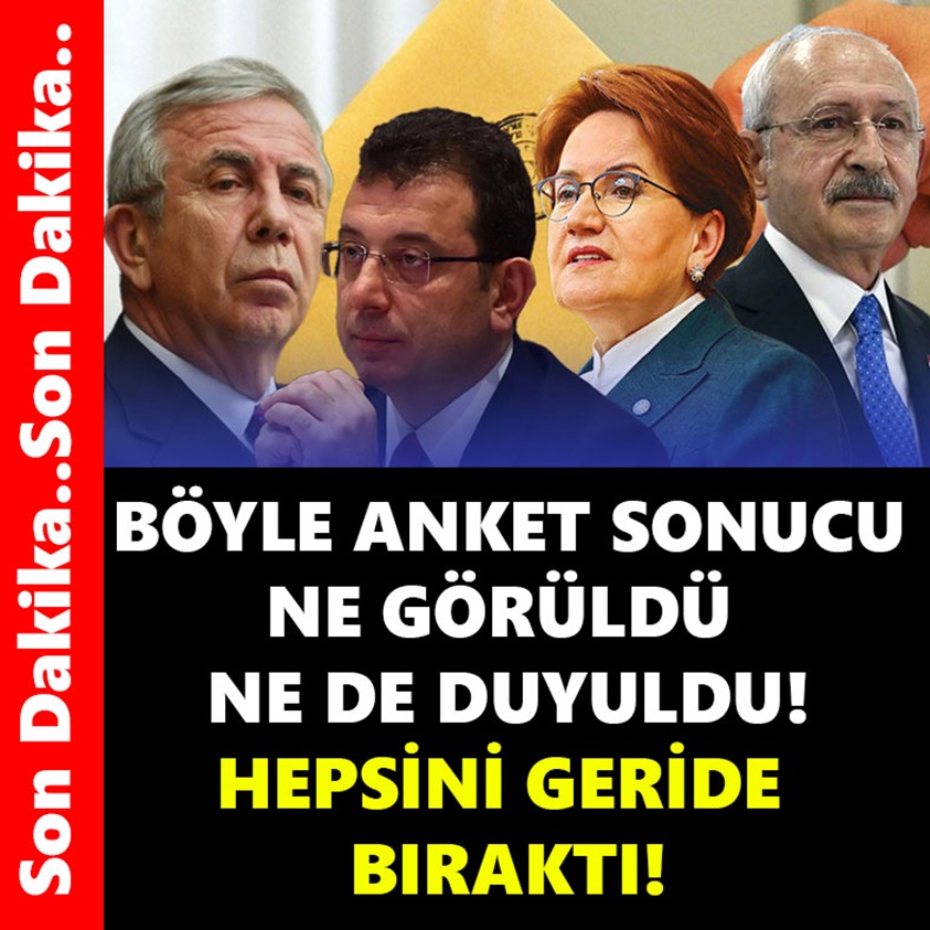 BÖYLE ANKET SONUCU NE GÖRÜLDÜ NE DE DUYULDU!