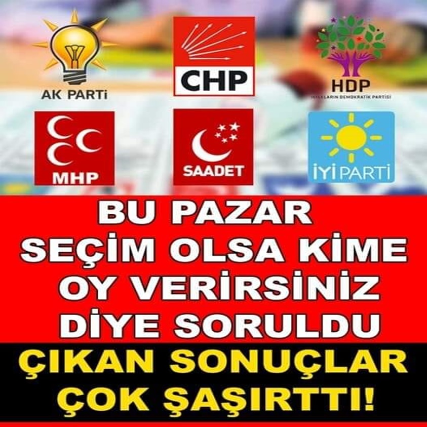 BU PAZAR SEÇİM OLSA KİME OY VERİRSİNİZ DİYE SORULDU