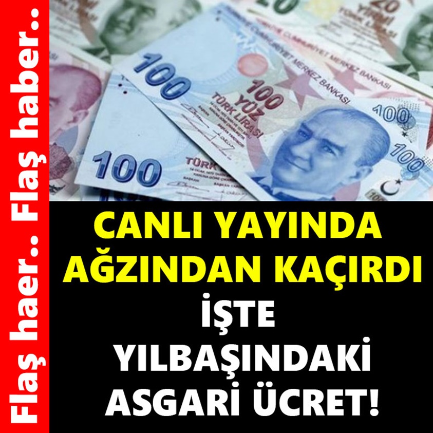 CANLI YAYINDA AĞZINDAN KAÇIRDI İŞTE YILBAŞINDAKİ ASGARİ ÜCRET!