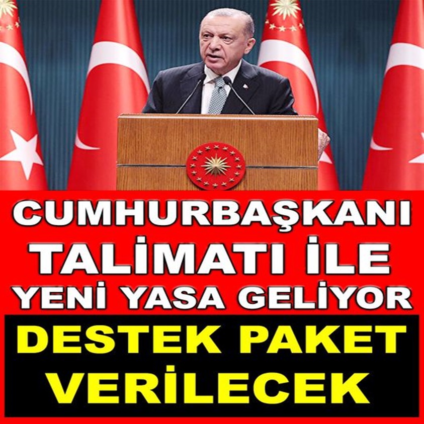 CUMHURBAŞKANI TALİMATI İLE YENİ YASA GELİYOR