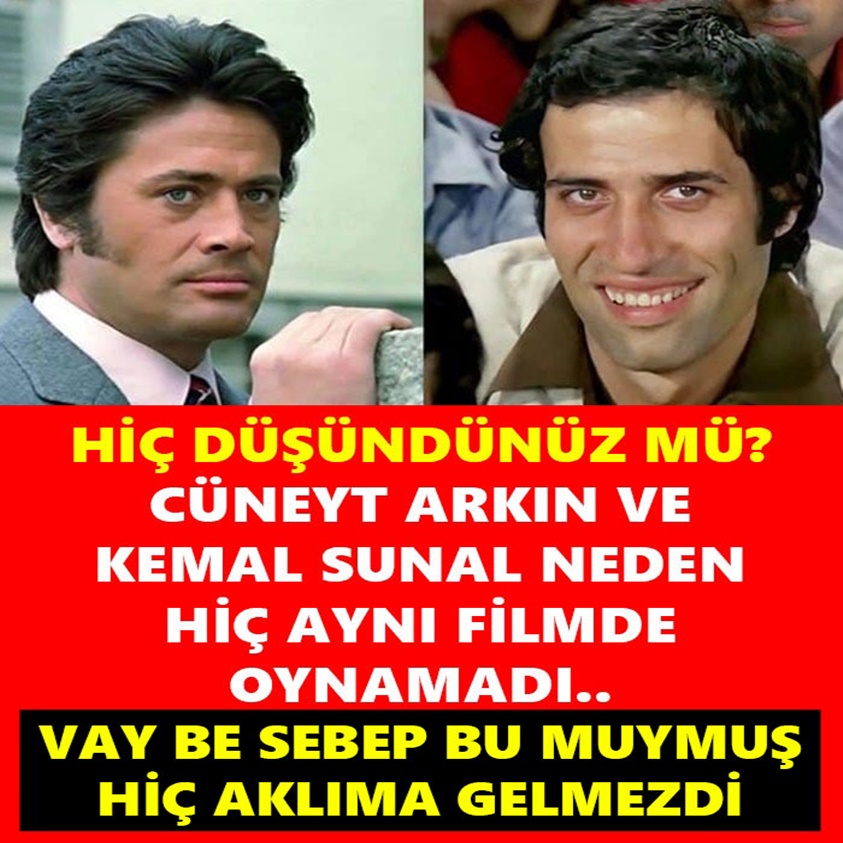 CÜNEYT ARKIN VE KEMAL SUNAL NEDEN AYNI FİLMDE OYNAMADI