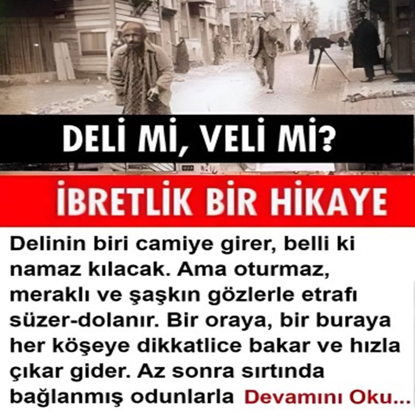 DELİNİN BİRİ CAMİYE GİRER BELLİ Kİ NAMAZ KILACAK