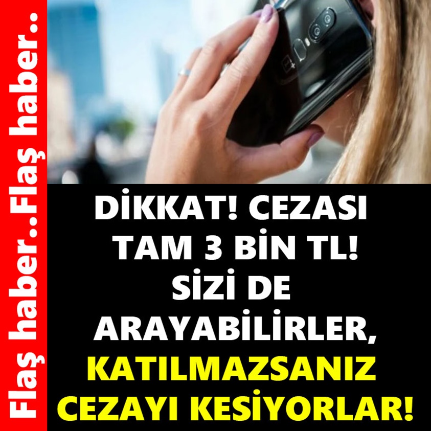 DİKKAT CEZASI TAM 3 BİN TL SİZİ DE ARAYABİLİRLER