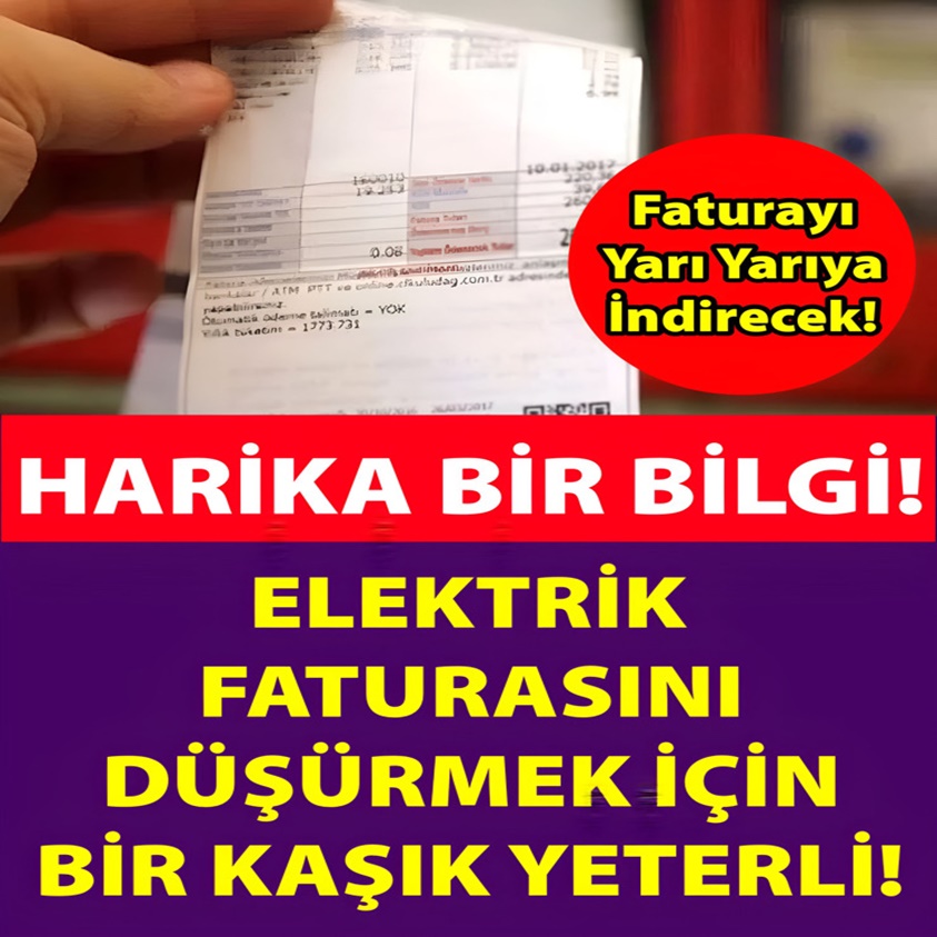 ELEKTRİK FATURASINI DÜŞÜRMEK İÇİN BİR KAŞIK YETERLİ