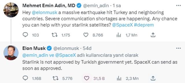 ELON MUSK'TAN İNANILMAZ TEKLİF TÜRK HÜKÜMETİ ONAY VERİRSE YARDIM İÇİN BUNU GÖNDERİRİZ