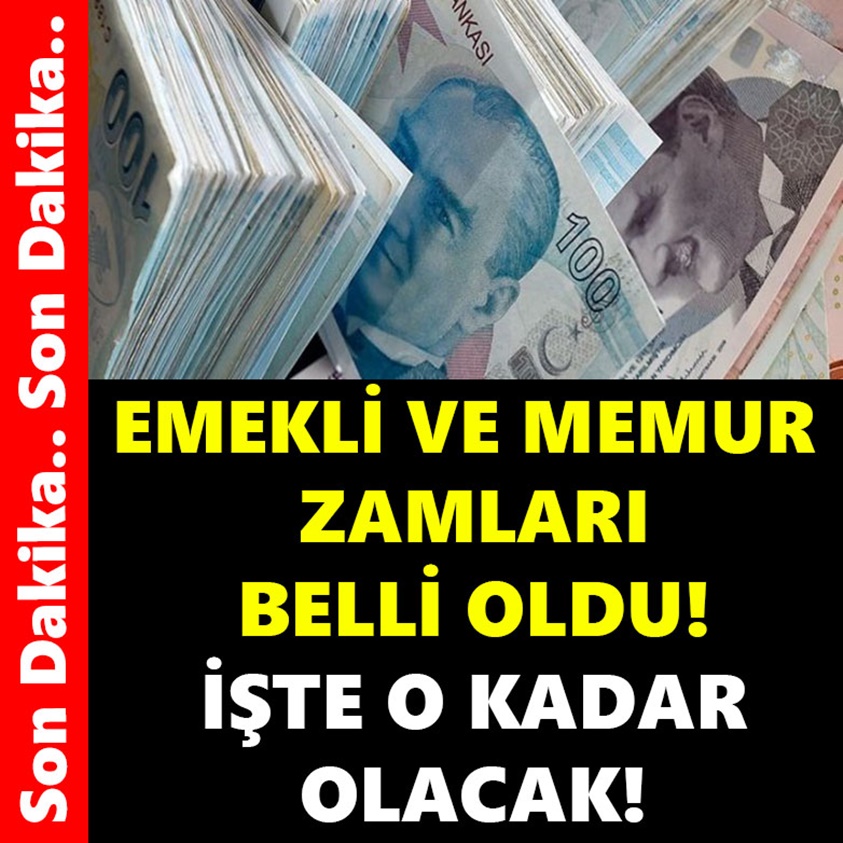 EMEKLİ VE MEMUR ZAMLARI BELLİ OLDU İŞTE O KADAR OLACAK