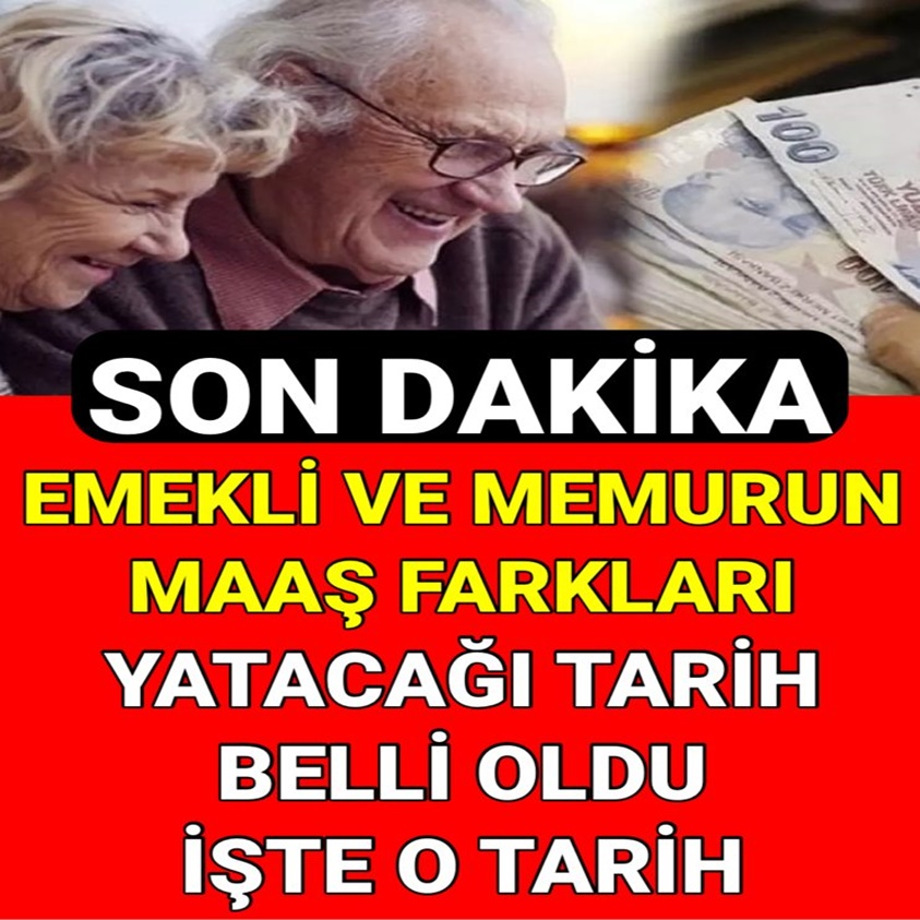 EMEKLİ VE MEMURUN MAAŞ FARKLARI YATACAĞI TARİH BELLİ OLDU