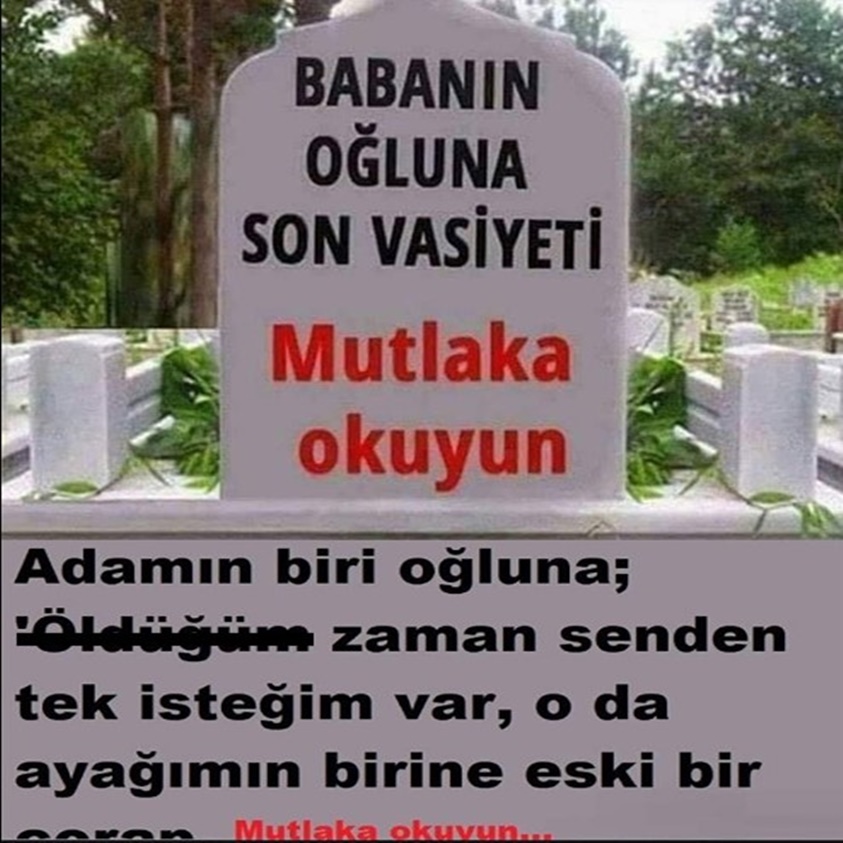 FLAŞ HABER.. BABANIN OĞLUNA SON VASİYETİ MUTLAKA OKUYUN