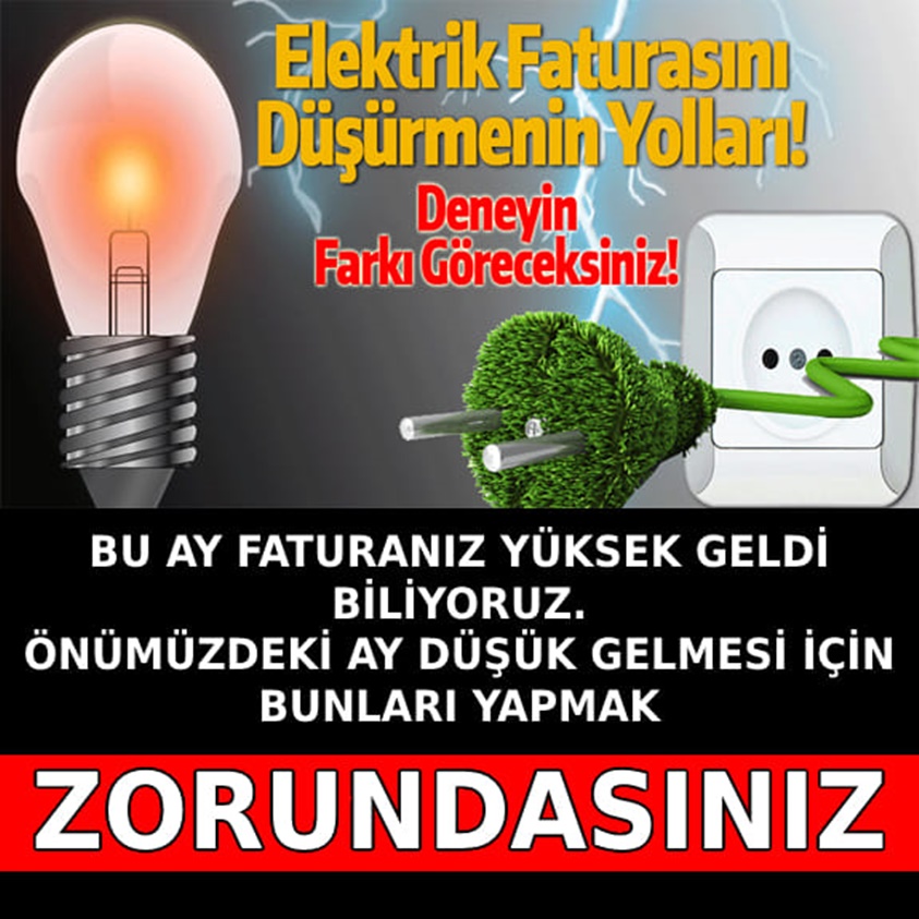 FLAŞ HABER.. BU AY FATURANIZ YÜKSEK GELDİ BİLİYORUZ