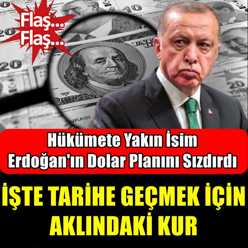 FLAŞ HABER..HÜKÜMETE YAKIN İSİM ERDOĞAN'IN DOLAR PLANINI SIZDIRDI