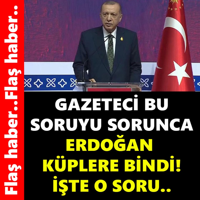 GAZETECİ BU SORUYU SORUNCA ERDOĞAN KÜPLERE BİNDİ