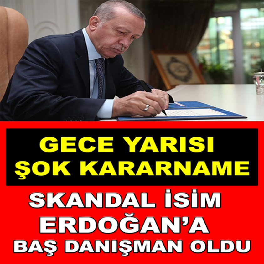 GECE YARISI ŞOK KARARNAME SKANDAL İSİM ERDOĞAN'A BAŞDANIŞMAN OLDU