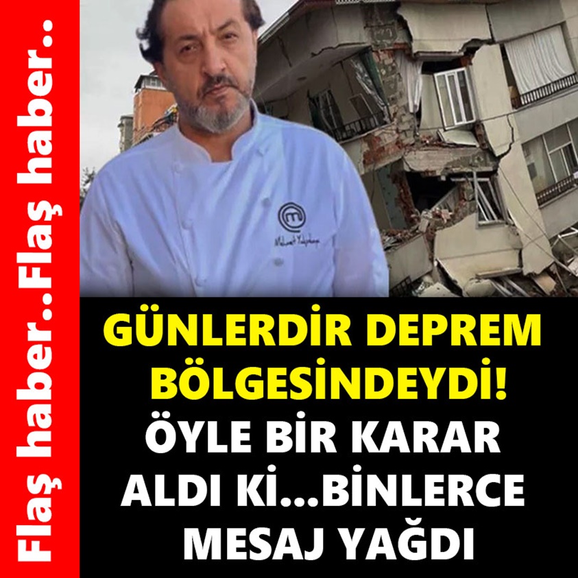 GÜNLERDİR DEPREM BÖLGESİNDEYDİ ÖYLE BİR KARAR ALDI Kİ..