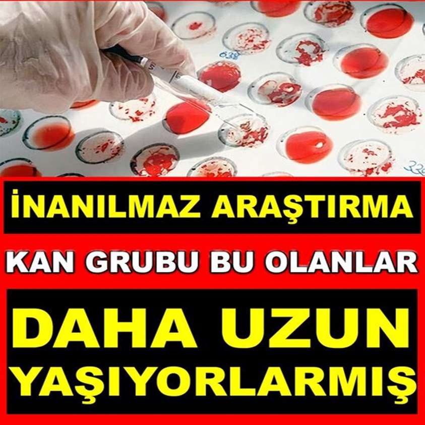 KAN GRUBU BU OLANLAR DAHA UZUN YAŞIYORLARMIŞ