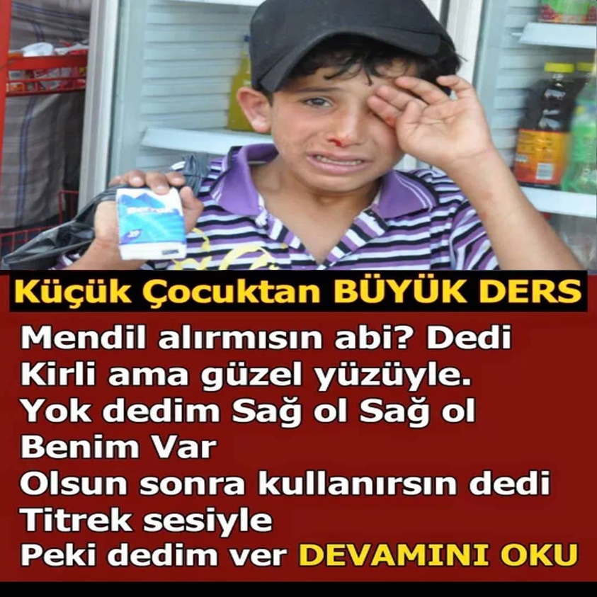 KÜÇÜK ÇOCUKTAN BÜYÜK DERS 