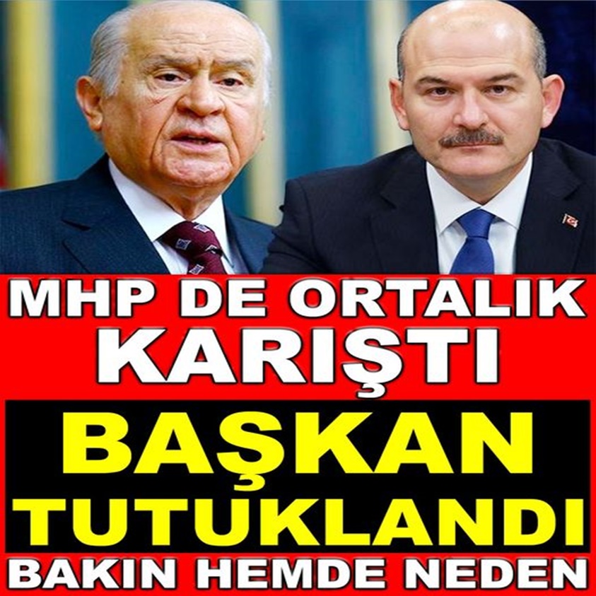 MHP'DE ORTALIK KARIŞTI BAŞKAN TUTUKLANDI