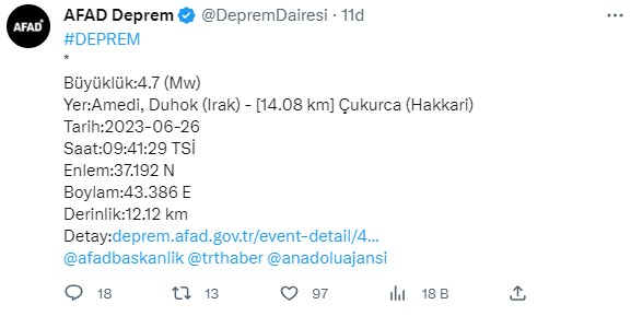 O İlimizde de Deprem Oldu İnanılır Gibi Değil