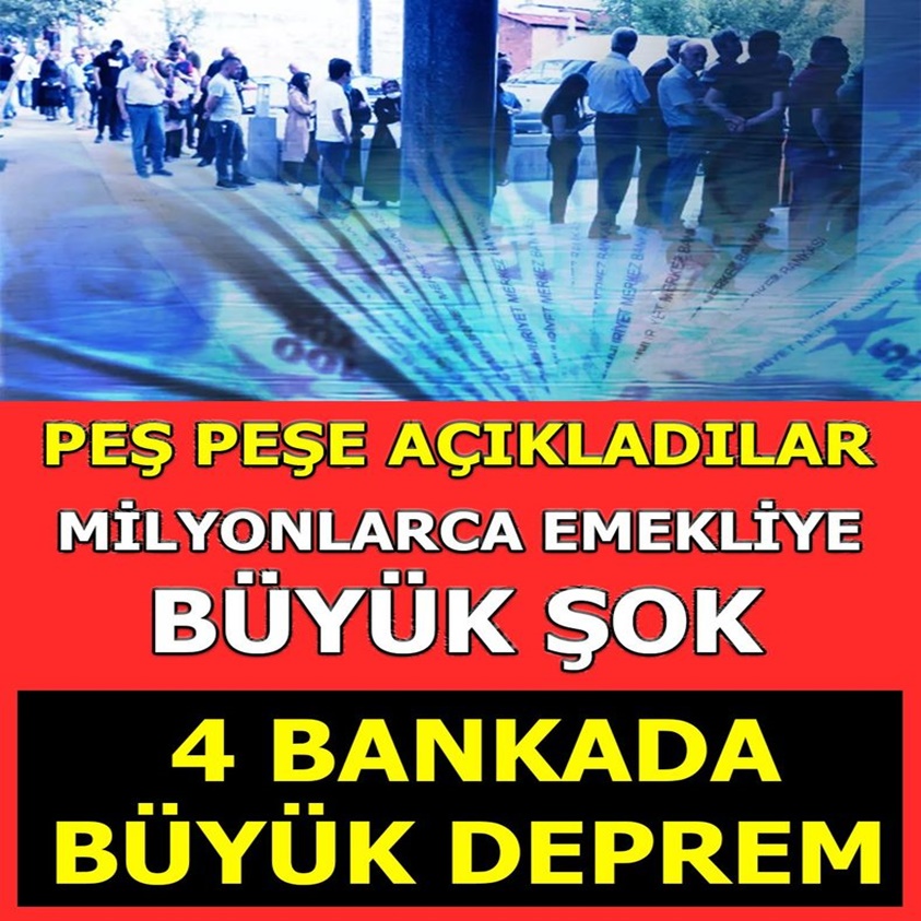 PEŞ PEŞE AÇIKLADILAR MİLYONLARCA EMEKLİYE BÜYÜK ŞOK