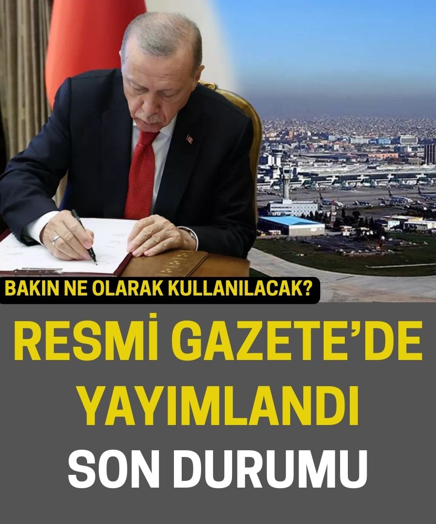 RESMİ GAZETE'DE YAYIMLANDI. NE OLARAK KULLANILACAĞI YASALLAŞTI.
