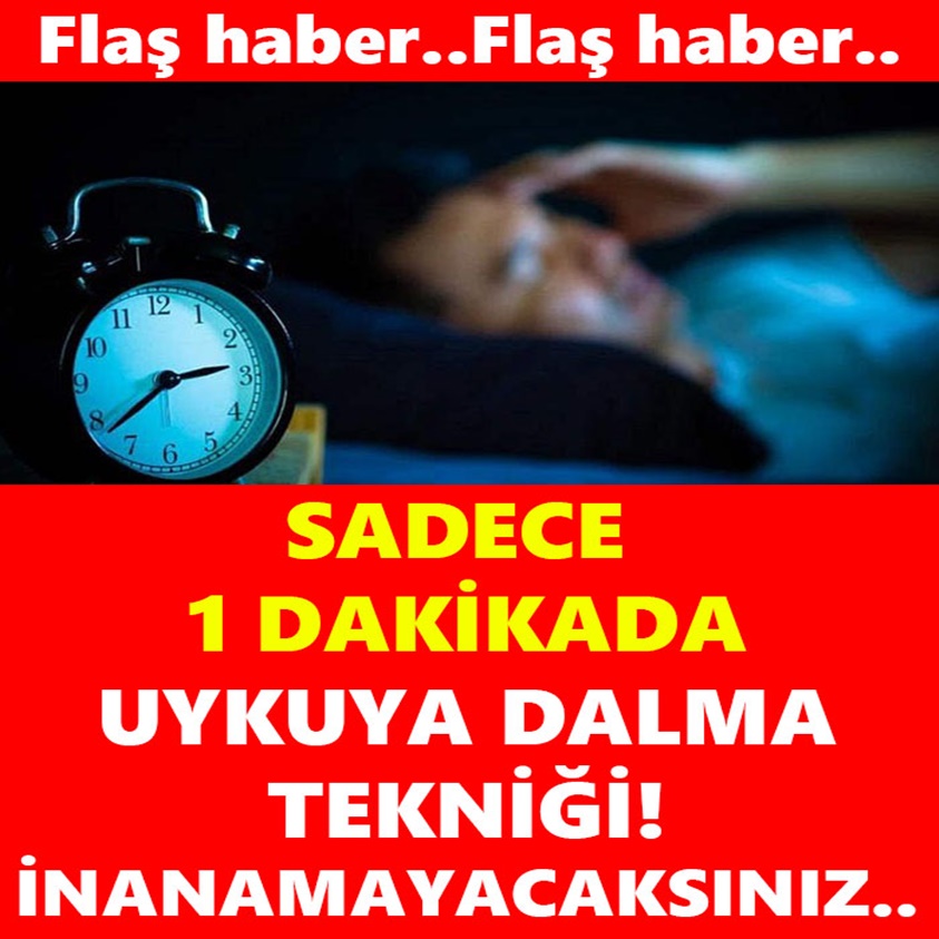 SADECE 1 DAKİKADA UYKUYA DALMA TEKNİĞİ!