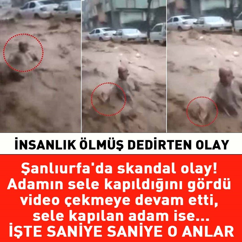 ŞANLIURFA'DA SKANDAL OLAY ADAMIN SELE KAPILDIĞINI GÖRDÜ VİDEO ÇEKMEYE DEVAM ETTİ