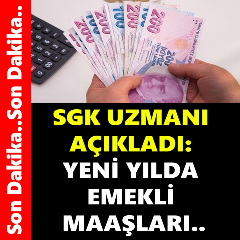 SGK UZMANI AÇIKLADI YENİ YILDA EMEKLİ MAAŞLARI..