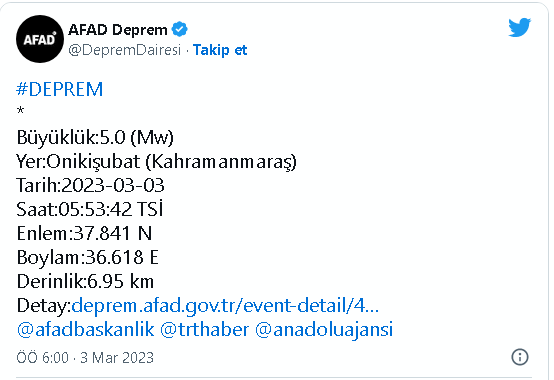 SON DAKİKA 05:53 DE KAHRAMANMARAŞ'TA DEPREM OLDU YIKILDIK!