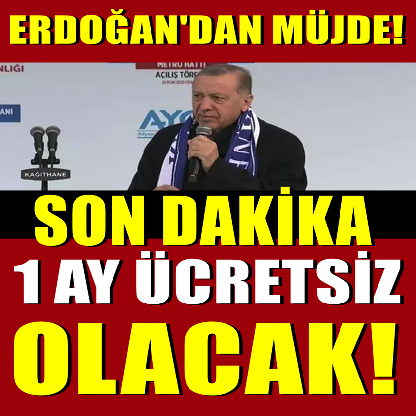 SON DAKİKA..1 AY ÜCRETSİZ OLACAK