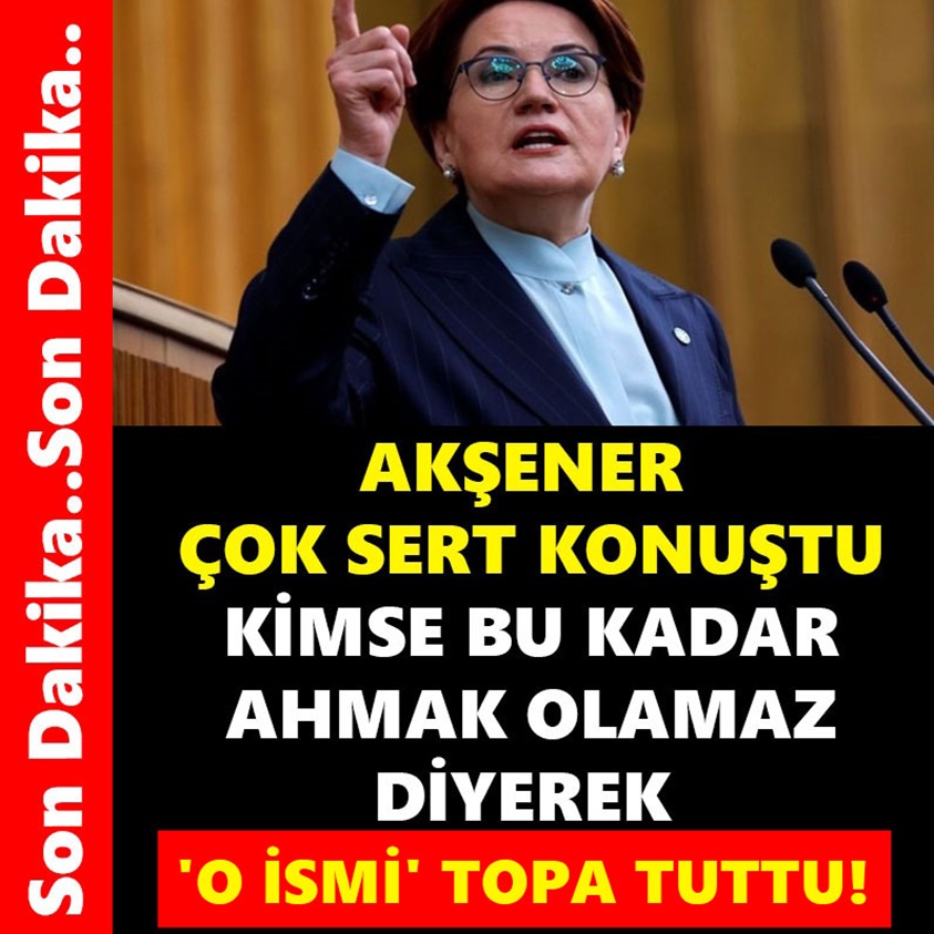 SON DAKİKA.. AKŞENER ÇOK SERT KONUŞTU