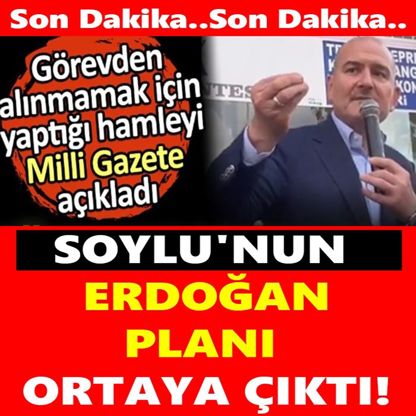 SOYLU'NUN ERDOĞAN PLANI ORTAYA ÇIKTI!