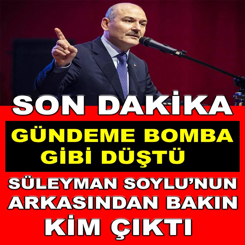 SÜLEYMAN SOYLU'NUN ARKASINDAN BAKIN KİM ÇIKTI