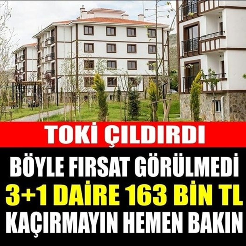 TOKİ ÇILDIRDI BÖYLE FIRSAT GÖRÜLMEDİ 3+1 DAİRE 163 BİN TL KAÇIRMAYIN HEMEN BAKIN