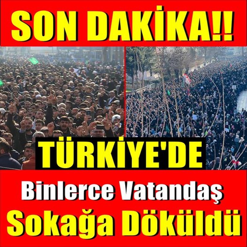 TÜRKİYE'DE BİNLERCE VATANDAŞ SOKAĞA DÖKÜLDÜ