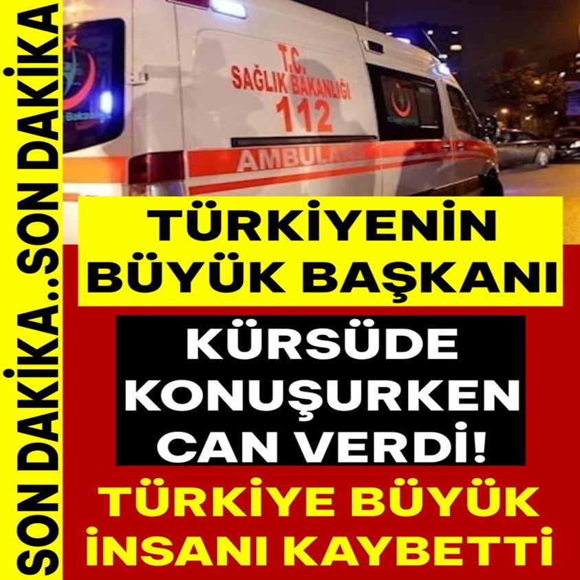 TÜRKİYE'NİN BÜYÜK BAŞKANI KÜRSÜDE KONUŞURKEN CAN VERDİ!