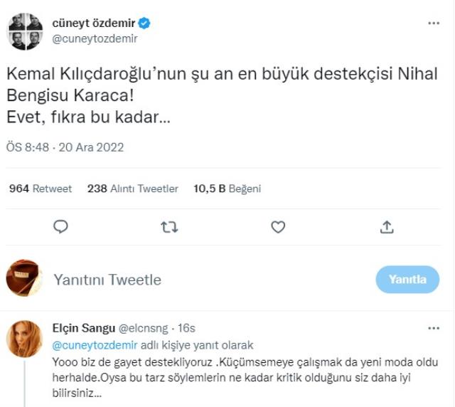 ÜNLÜ OYUNCU ELÇİN SANGU SEÇİMLERDE KİME OY VERECEĞİNİ AÇIKLADI