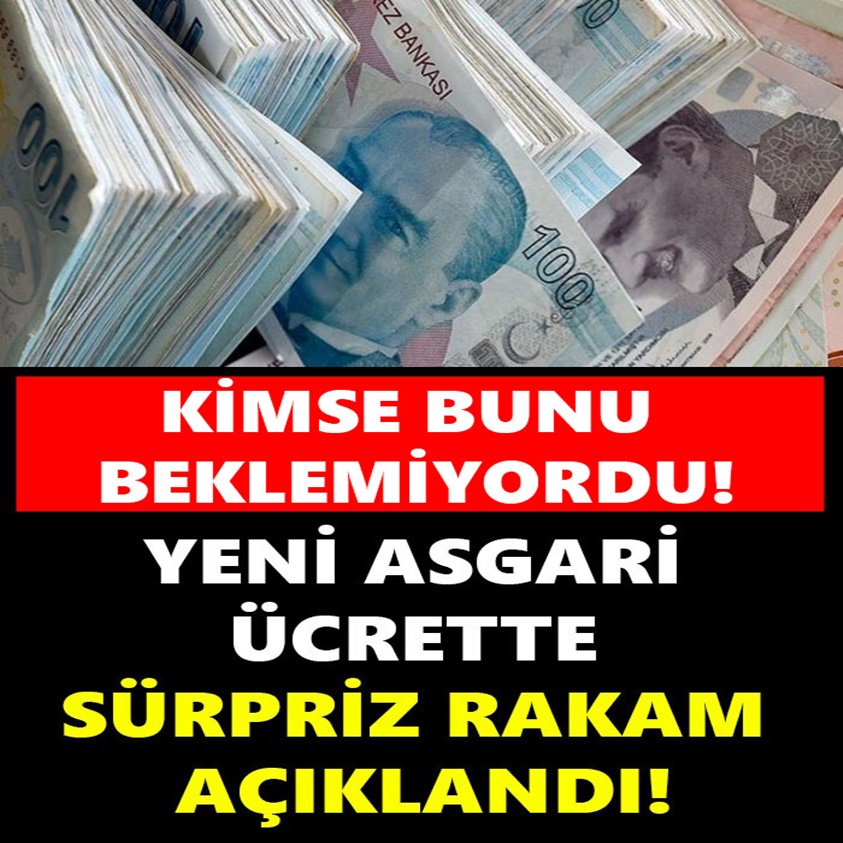 YENİ ASGARİ ÜCRETTE SÜRPRİZ RAKAM AÇIKLANDI!