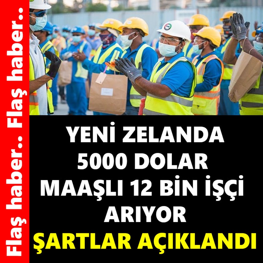 YENİ ZELANDA 5000 DOLAR MAAŞLI 12 BİN İŞÇİ ARIYOR