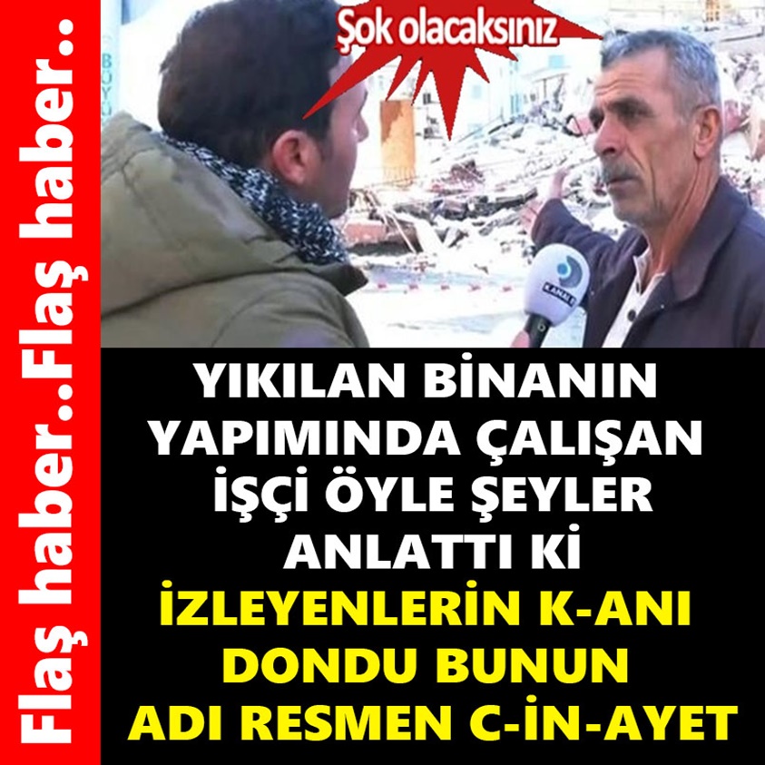 YIKILAN BİNANIN YAPIMINDA ÇALIŞAN İŞÇİ ÖYLE ŞEYLER ANLATTI Kİ..