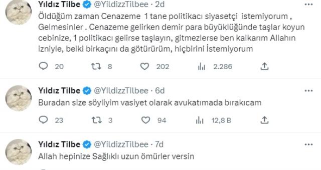 YILDIZ TİLBE VASİYETİNİ AÇIKLADI SİYASETÇİLER TUTUŞTU