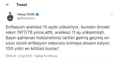 YILMAZ ÖZDİL İKTİDARI ESKİ TÜRKİYE İLE KIYASLADI 