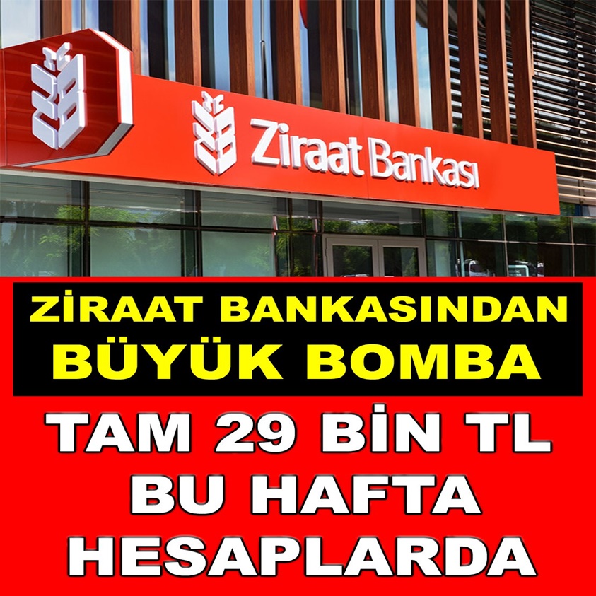 ZİRAAT BANKASINDAN BÜYÜK BOMBA